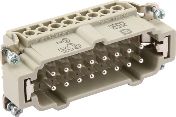 Harting Stifteinsatz E 16P Schraubanschl. 1-16