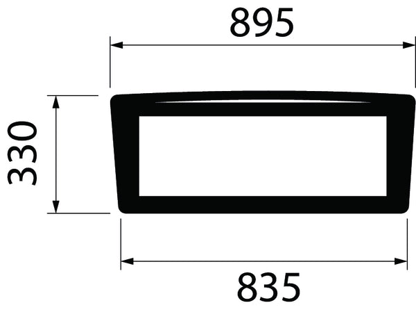 Heckscheibe unten passend für Deutz-Fahr, Same 001214390/10