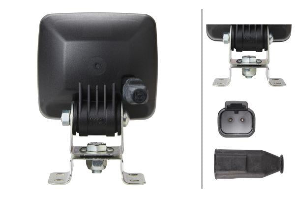 Hella Arbeitsscheinwerfer, 12V/24V Halogen, Quadratisch