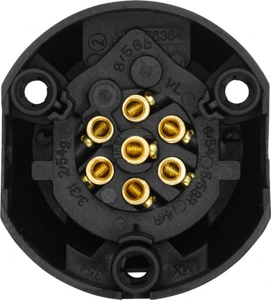 Hella Buchse K 18 7 pin DIN/ISO 1724 Zinnbronze