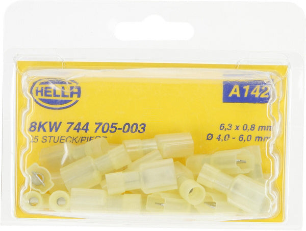 Hella Flachsteckerhülse gelb 4-6 mm²