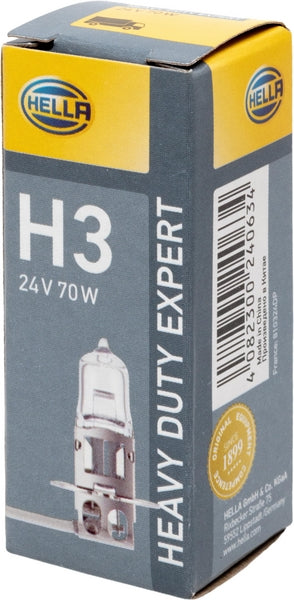Hella Glühlampe H3 24 V 45 W PK22s Heavy Duty Expert (1 Stück) 77459030