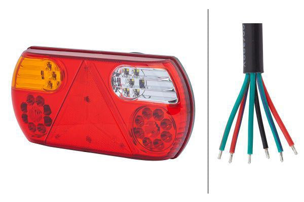 Hella ValueFit LED-Rückleuchte ValueFit 24 V links mit Dreieck-Rückstrahler