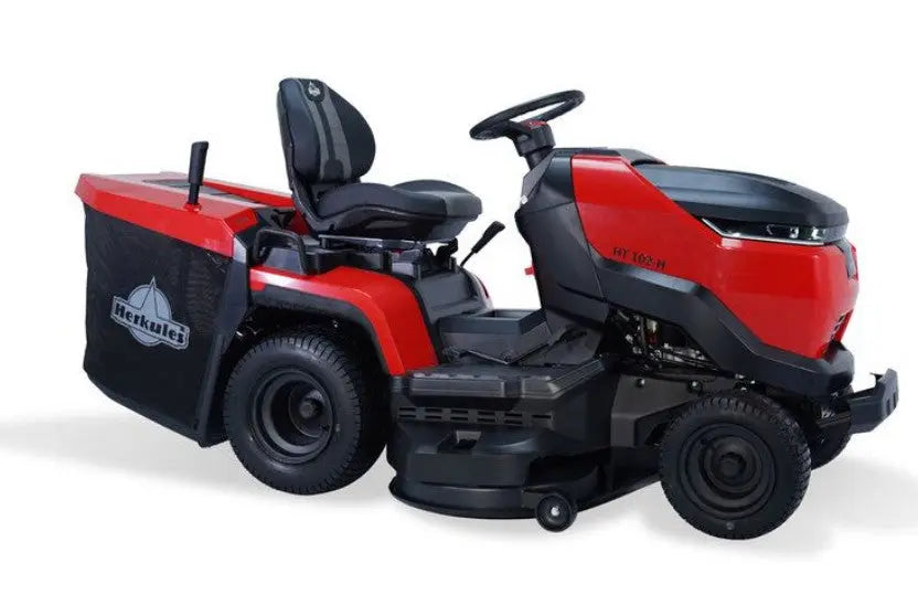 Herkules HT 102-H Comfort 100210 – Detailansicht Hydrostat-Getriebe und Digital-Display