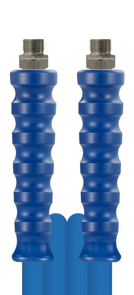 Hochdruckschlauch, 25 m, 2SC, DN10, blau, 3/8"-Außengewinde, mit Gleitkugeln