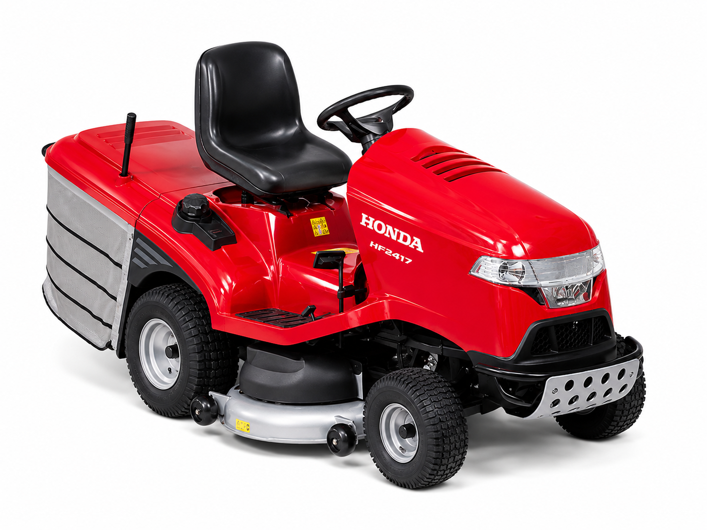 Honda HF2417 HM Rasentraktor mit 102 cm Mähwerk, Hydrostat-Antrieb und 300 Liter Grasfangkorb