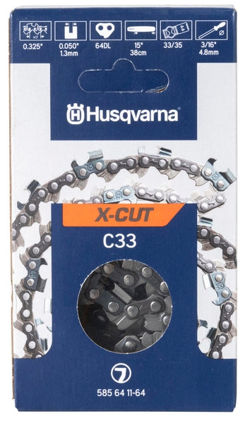 Husqvarna Sägekette C33 Meißel .325" 1.3mm 64DL 585 64 11-64