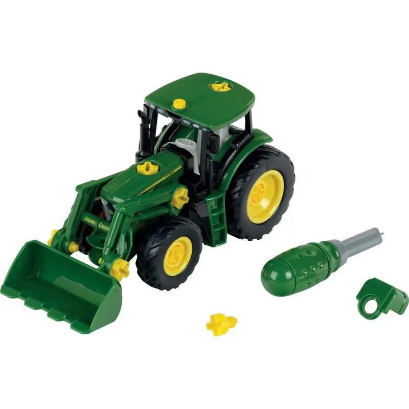 John Deere Traktor Spielzeug 1:24 mit Frontlader – Bausatz-Modell in Grün