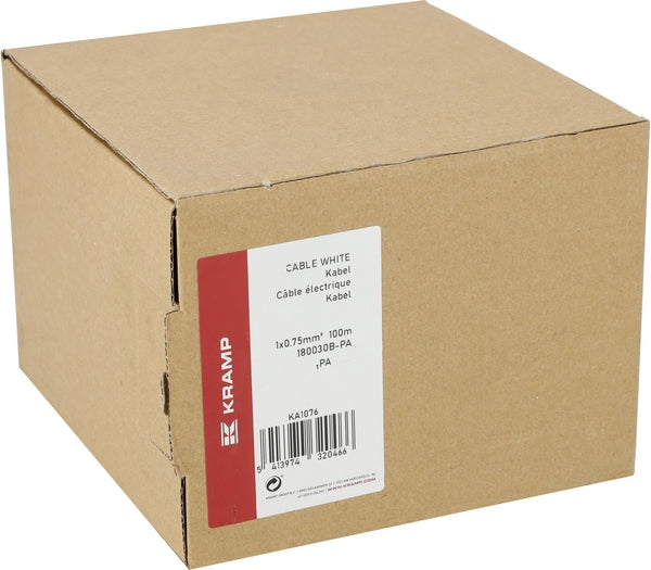 Kabel 1 x 0.75 mm² weiß 100m, Preis pro Meter