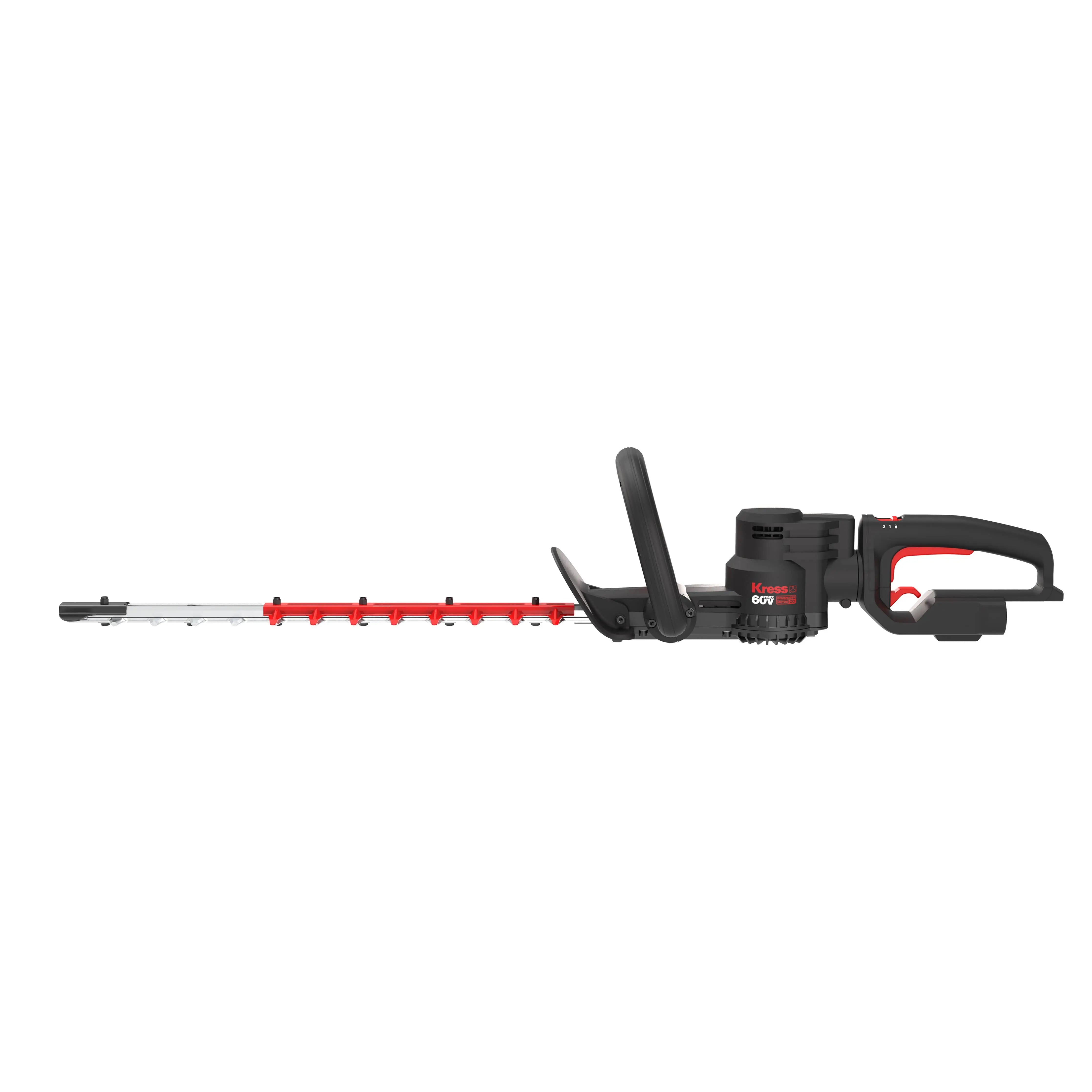 Akku-Heckenschere Kress KG259E 60V SET mit Akku und Ladegerät – Seitenansicht