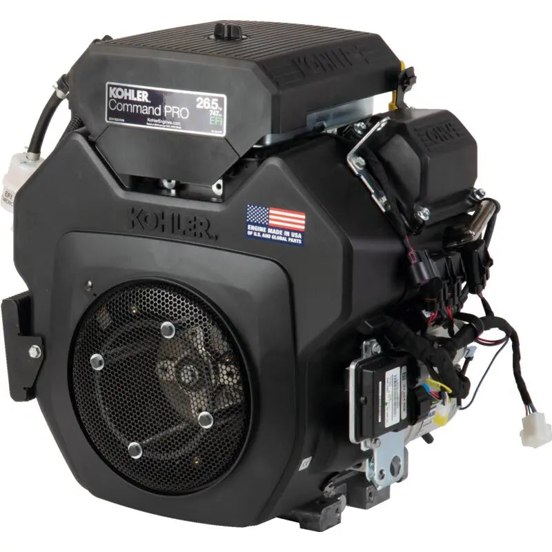 Kohler ECH749 E12 Benzinmotor V-Twin EFI – Frontansicht des 2-Zylinder-Motors