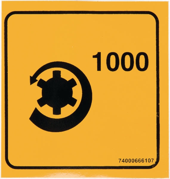 Kongskilde Aufkleber 1000 U/min