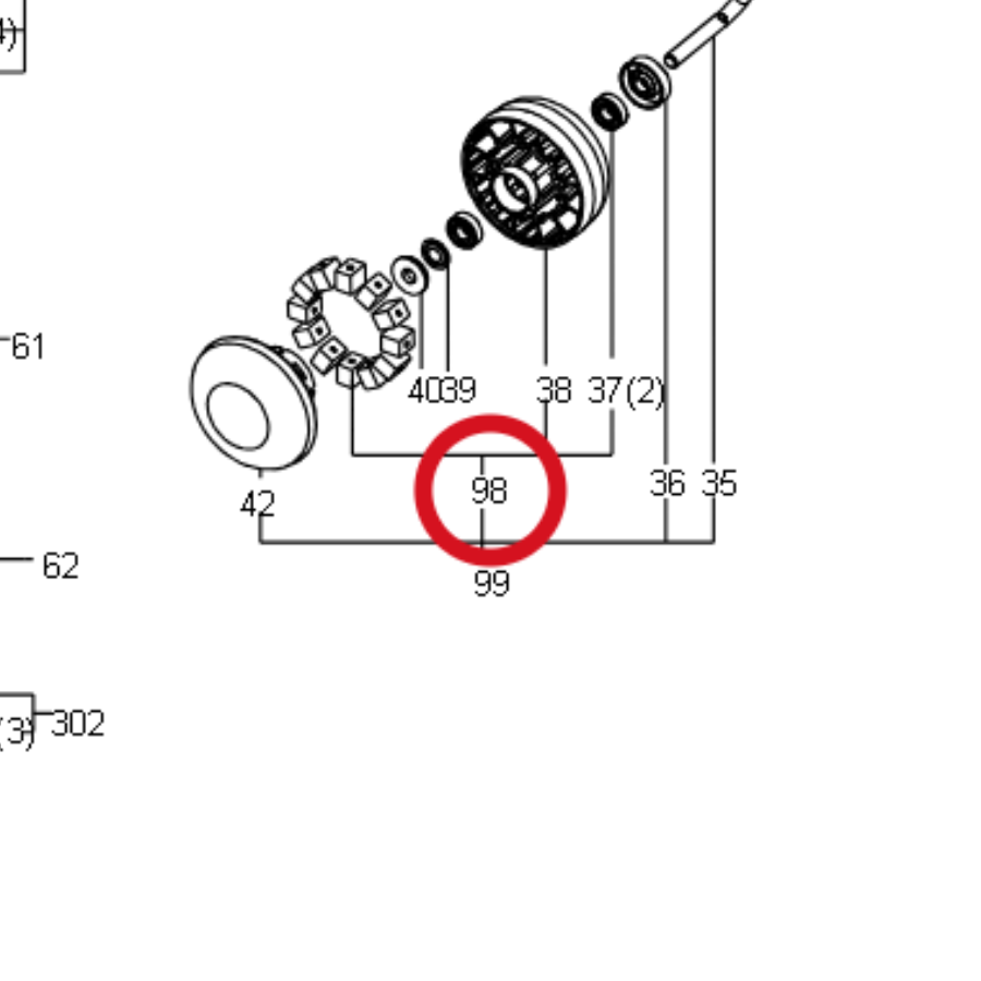 Kress Vorderrad 59000122 – Position in der Explosionszeichnung