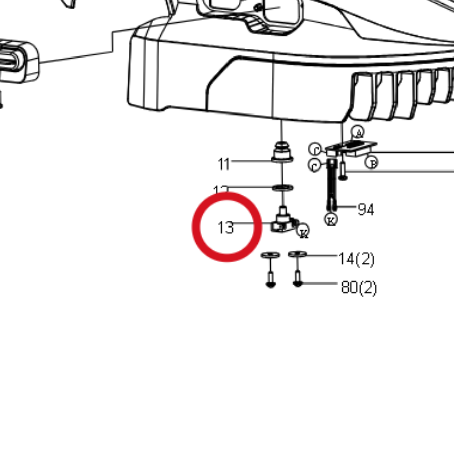 Kress Schalter 59000133 – Position in der Explosionszeichnung
