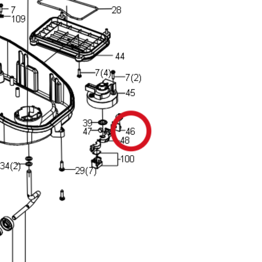 Kress Hochgezogener Sensor 59000158 – Position in der Explosionszeichnung
