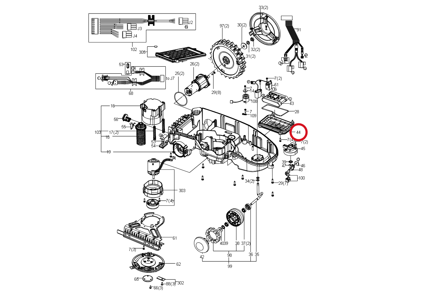 Kress Top-Gehäuse 59000160 – Position in der Explosionszeichnung