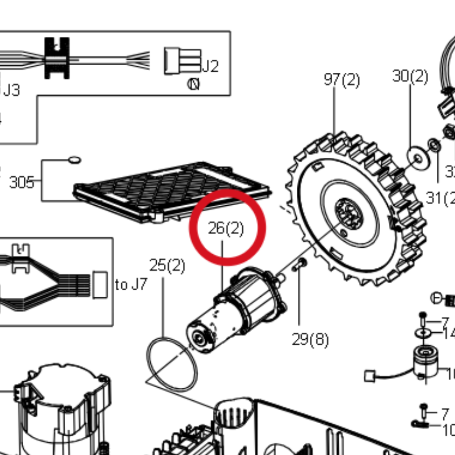 Kress Antriebsmotor 59000173 – Position in der Explosionszeichnung