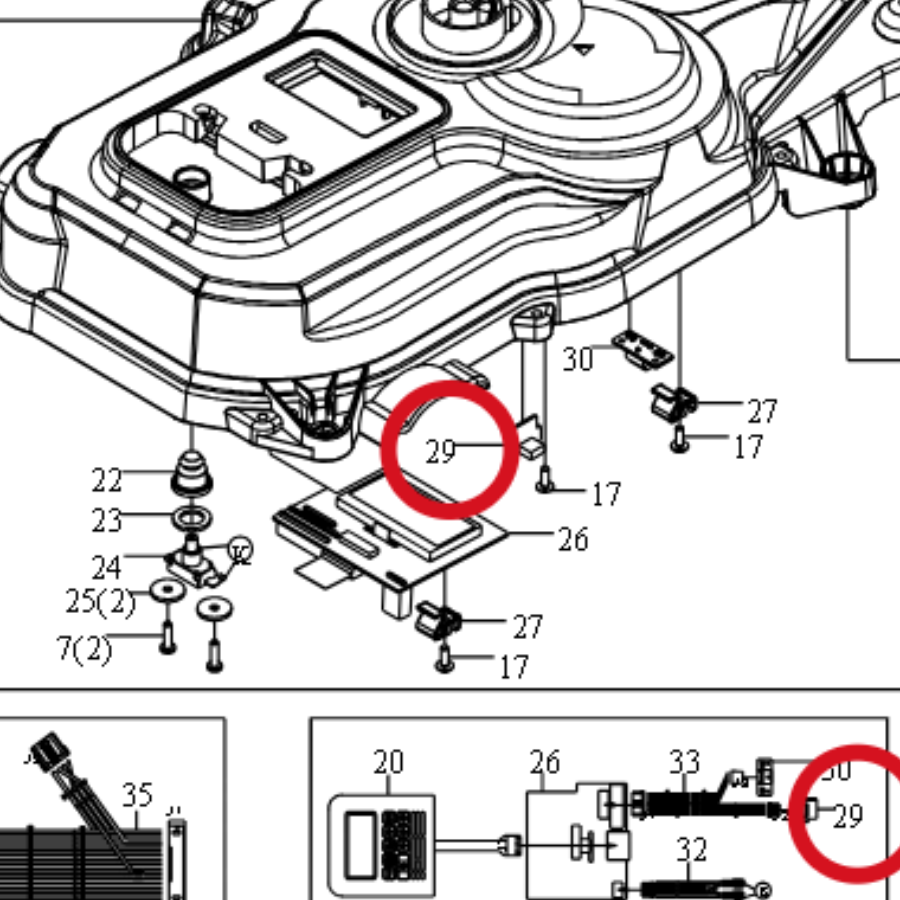 Kress Steuerplatine 59000242 – Position in der Explosionszeichnung