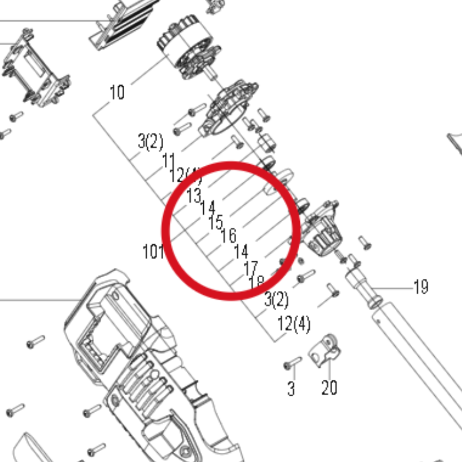 Kress Lager 59001637 – Position in der Explosionszeichnung
