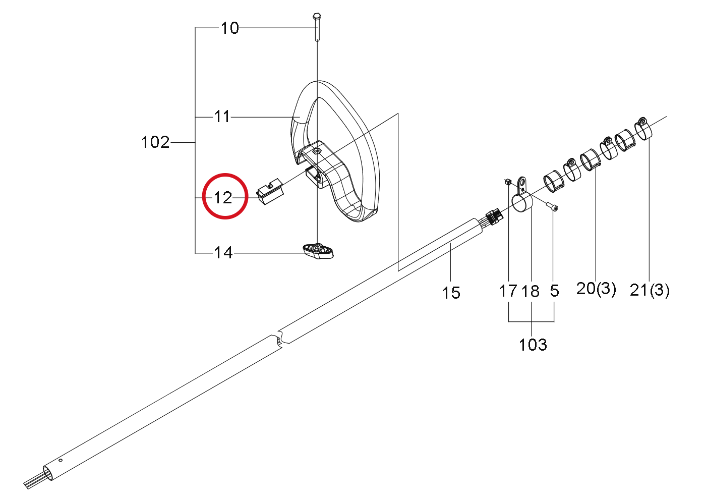 Kress Andruckplatte 59002099 – Position in der Explosionszeichnung