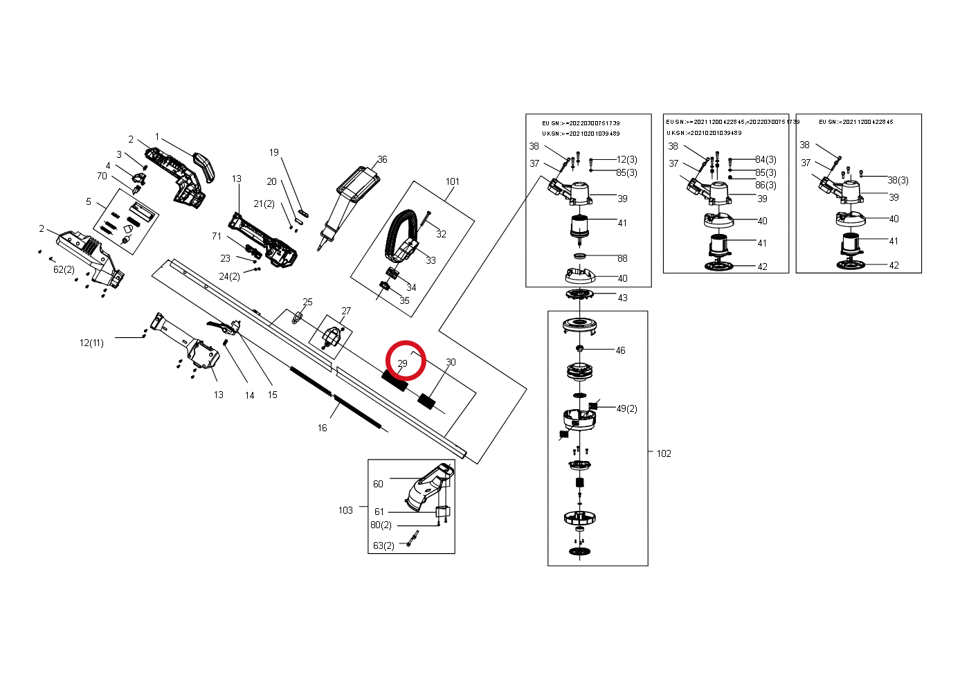 Kress Kabelstecker 59002143 – Position in der Explosionszeichnung