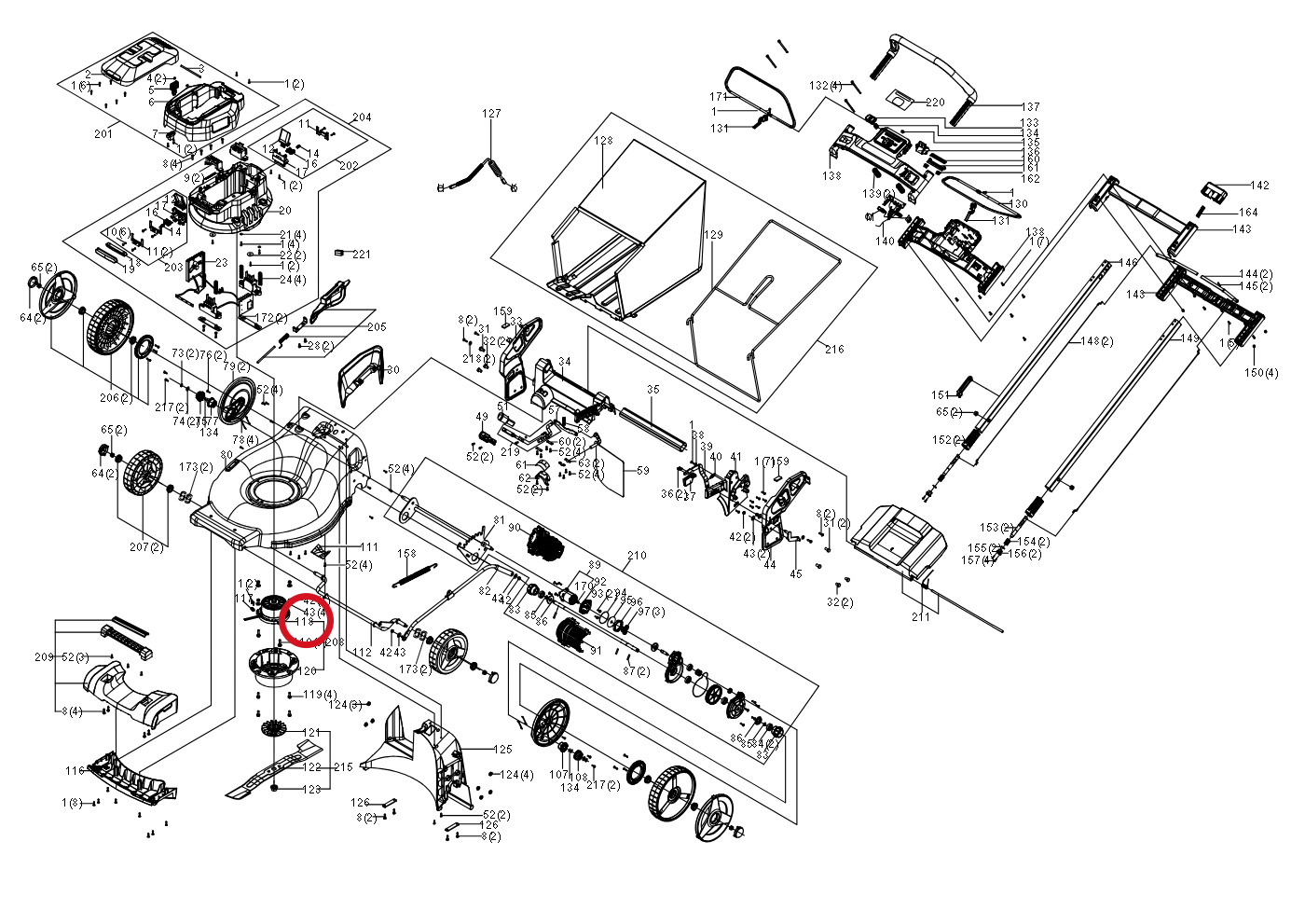 Kress Motor 59002225 – Position in der Explosionszeichnung