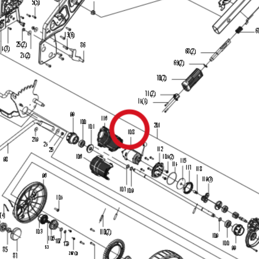 Kress Antriebsmotor 59002230 – Position in der Explosionszeichnung