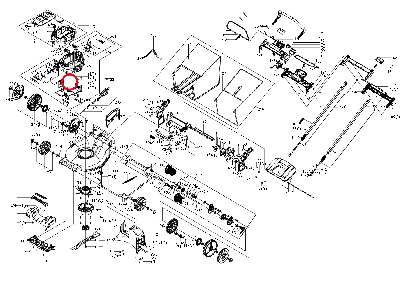 Kress Montage der Steuerplatine 59002303 – Position in der Explosionszeichnung