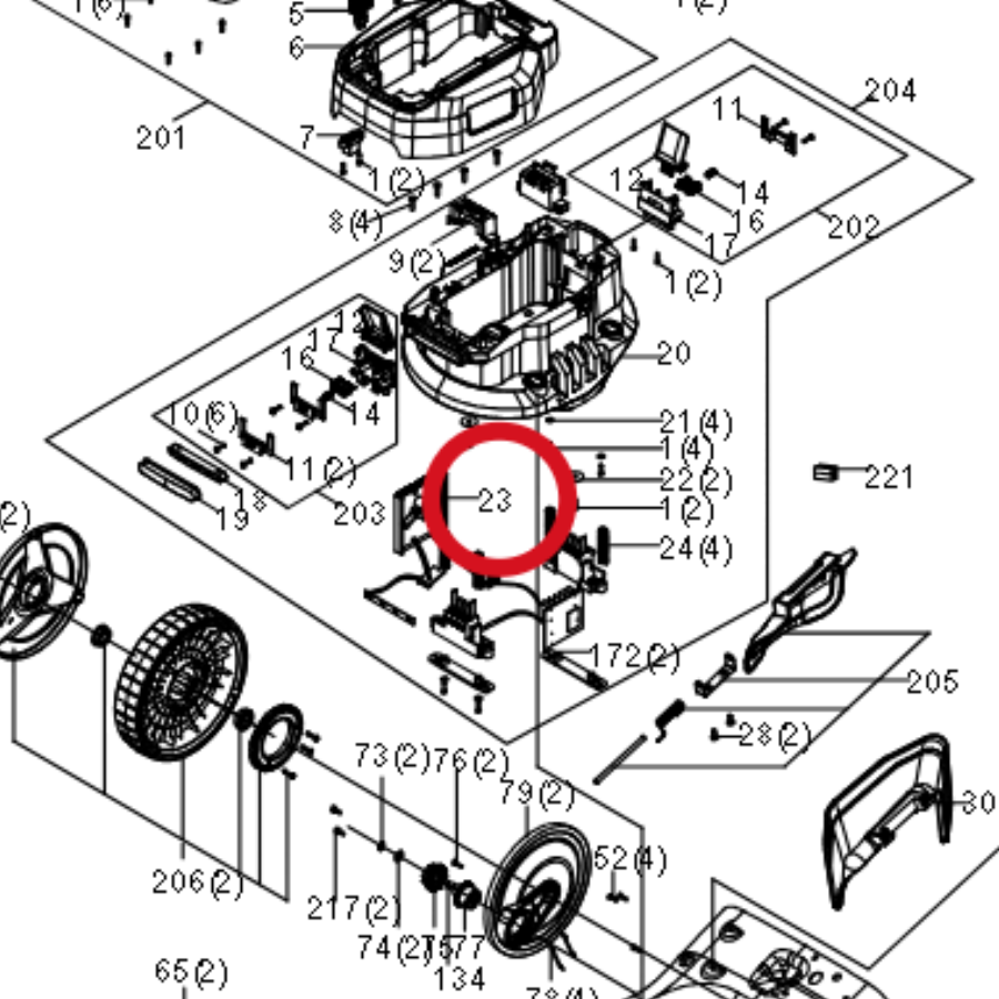 Kress Montage der Steuerplatine 59002303 – Position in der Explosionszeichnung