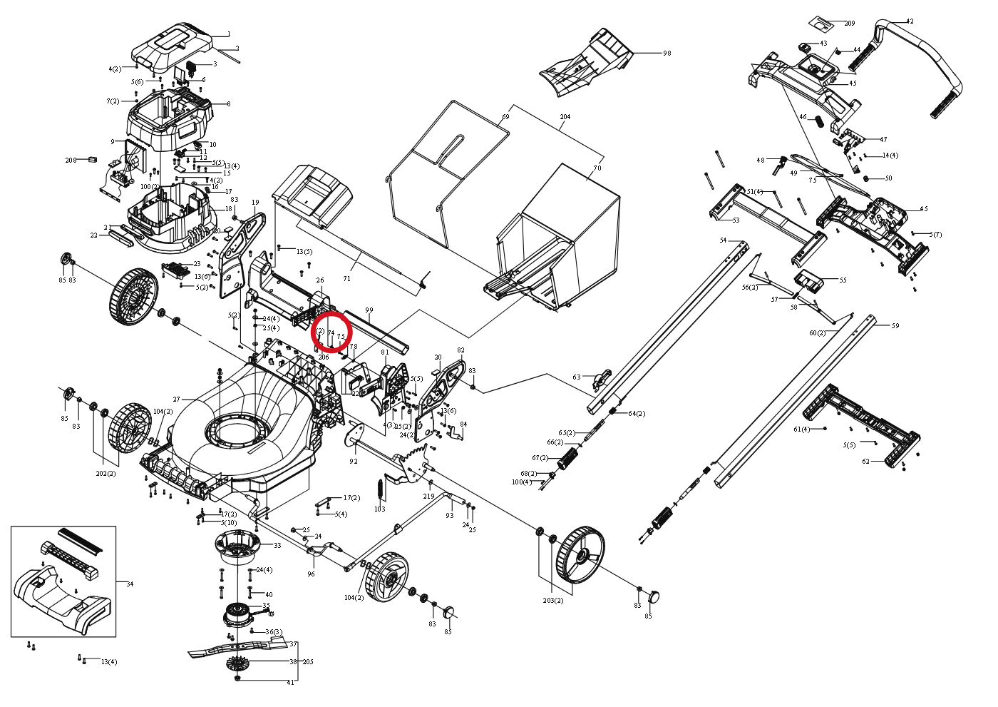 Kress Selbstschneidende SchraubeST3x10 59002396 – Position in der Explosionszeichnung