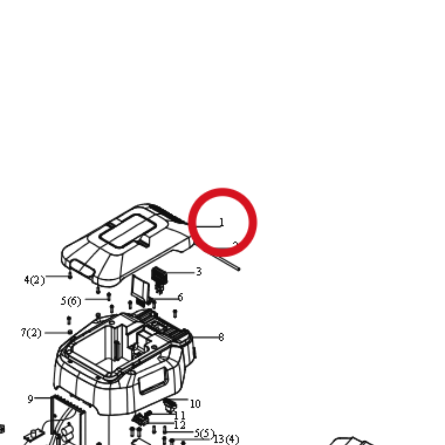 Kress Batterieabdeckung 59002397 – Position in der Explosionszeichnung