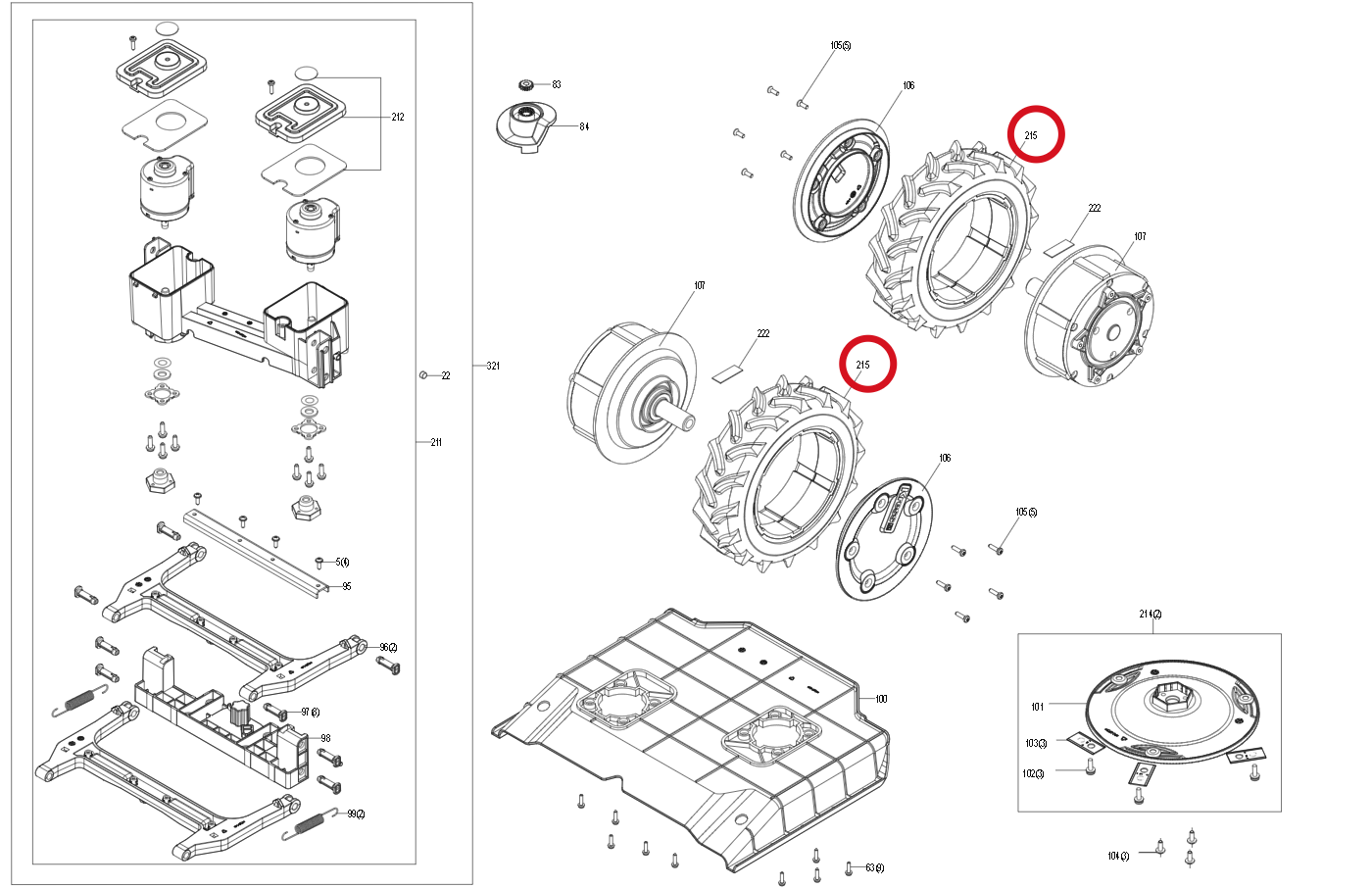 Kress Hinterrad 59002459 – Position in der Explosionszeichnung