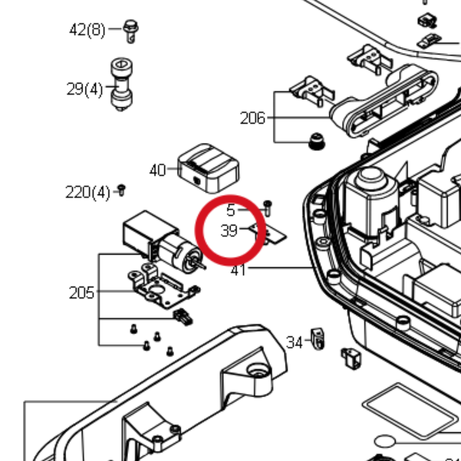 Kress USB-Steuerplatine 59002463 – Position in der Explosionszeichnung