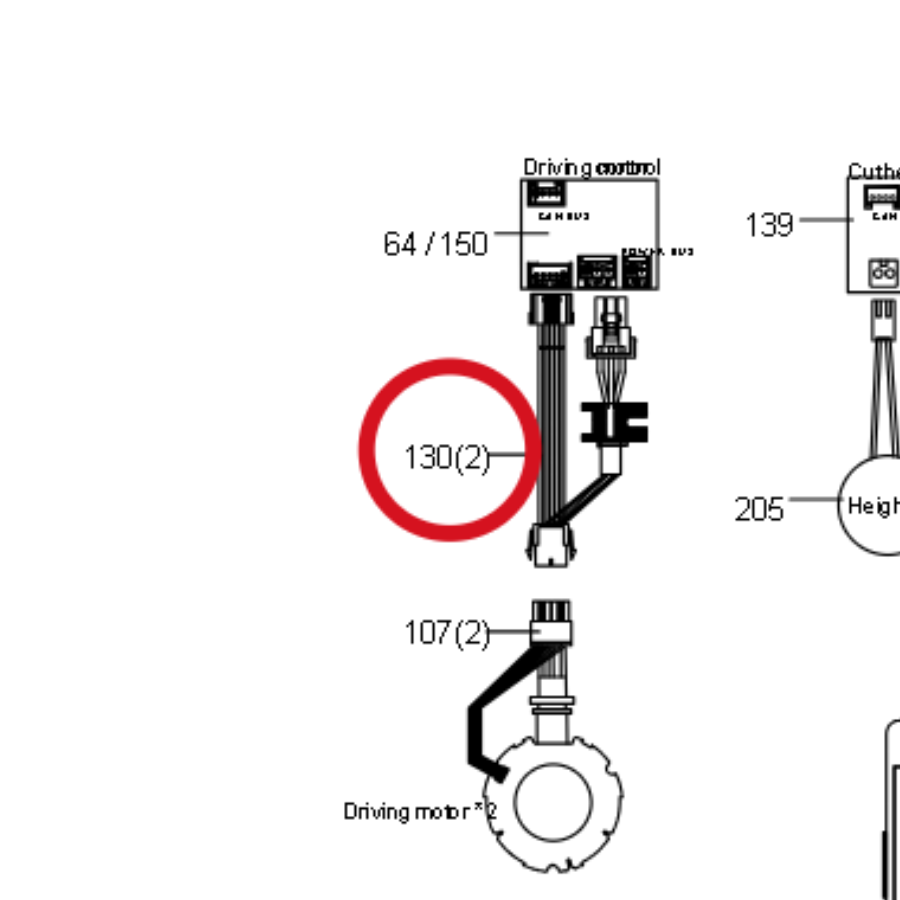 Kress Antriebsmotor-Adapterkabel 59002477 – Position in der Explosionszeichnung