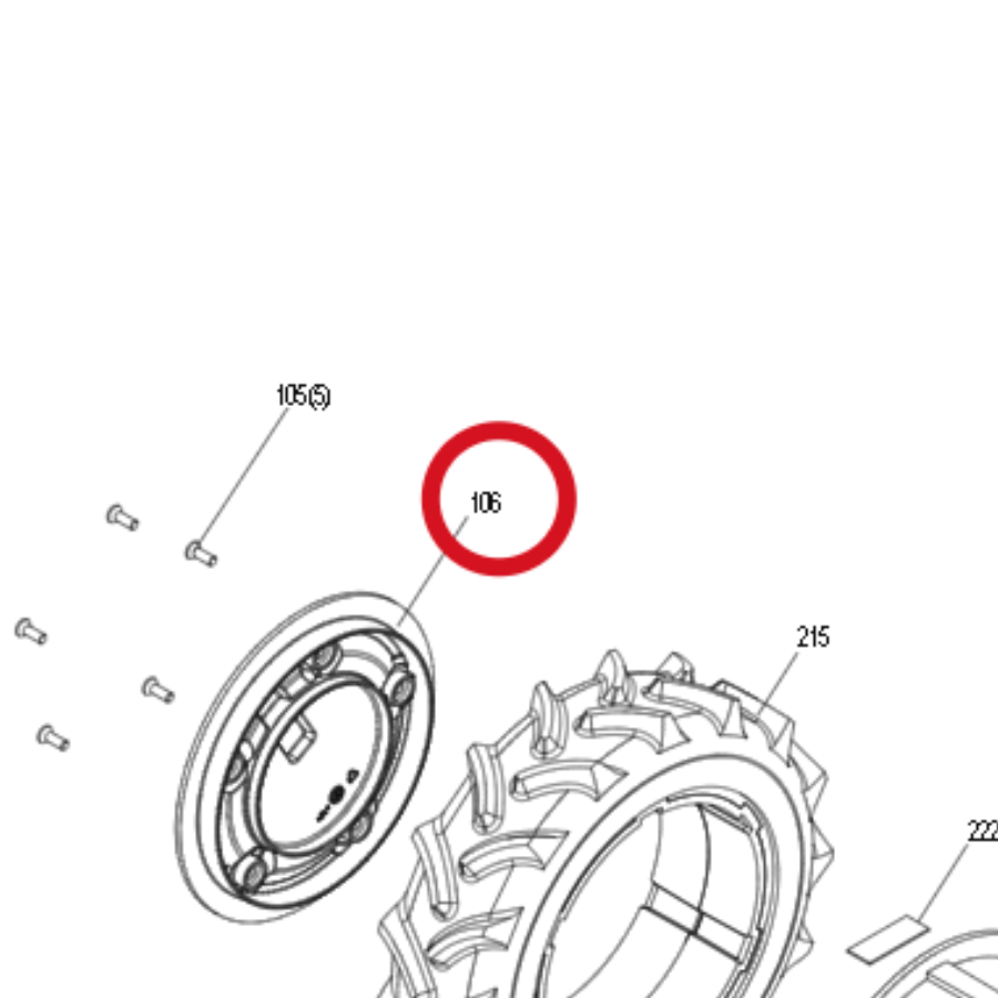 Kress Radabdeckung 59002495 – Position in der Explosionszeichnung