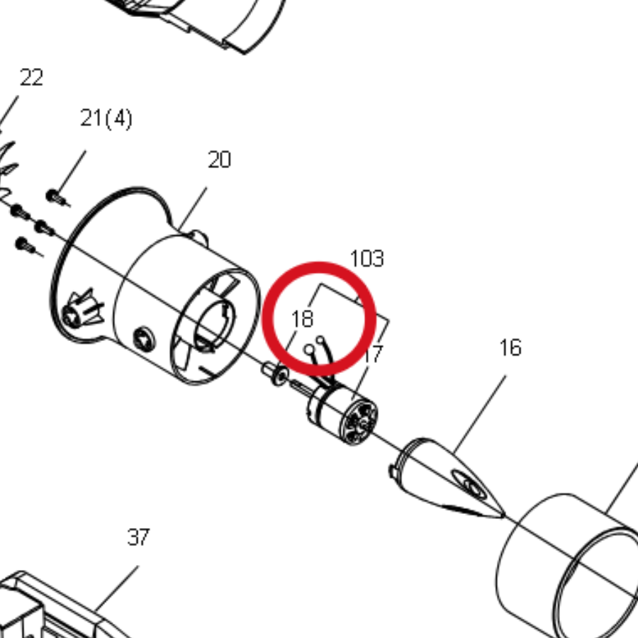 Kress Motorwellenhülse 59002587 – Position in der Explosionszeichnung