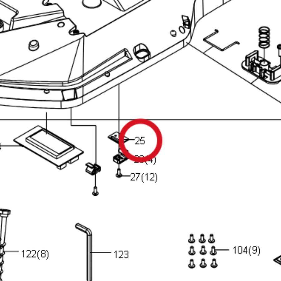 Kress Schaltertastenplatine und Kabelbaugruppe 59002593 – Position in der Explosionszeichnung