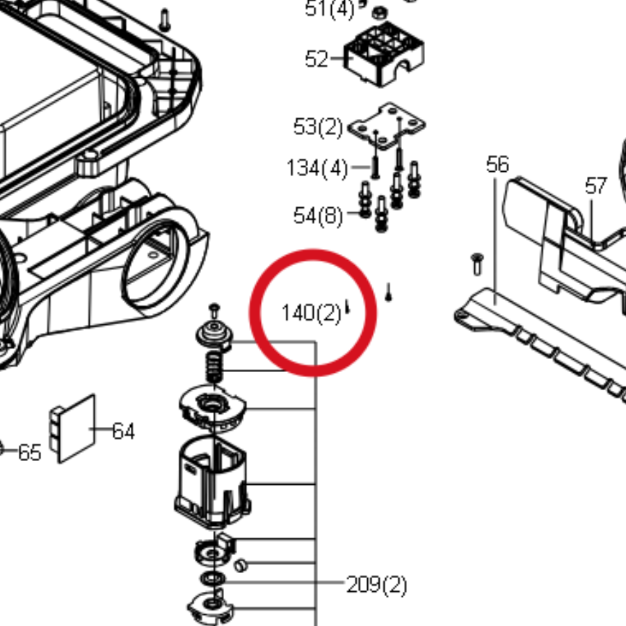 Kress Selbstschneidende Schraube ST2,2x5,5 59002601 – Position in der Explosionszeichnung