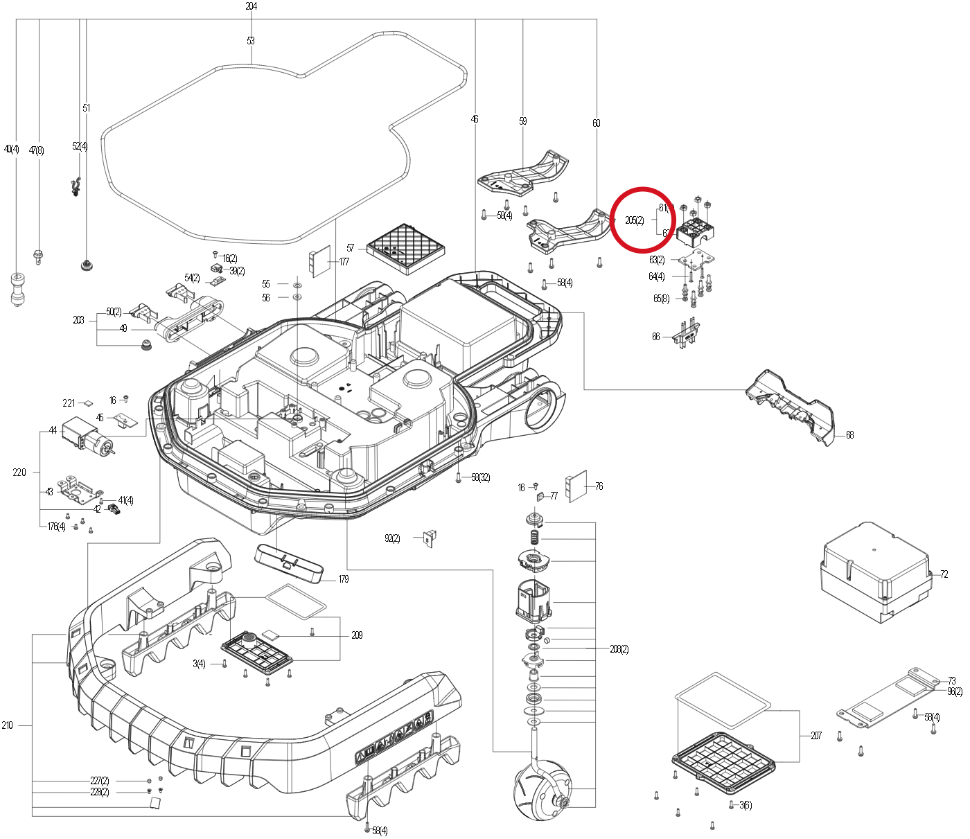 Kress Montageblock 59002623 – Position in der Explosionszeichnung