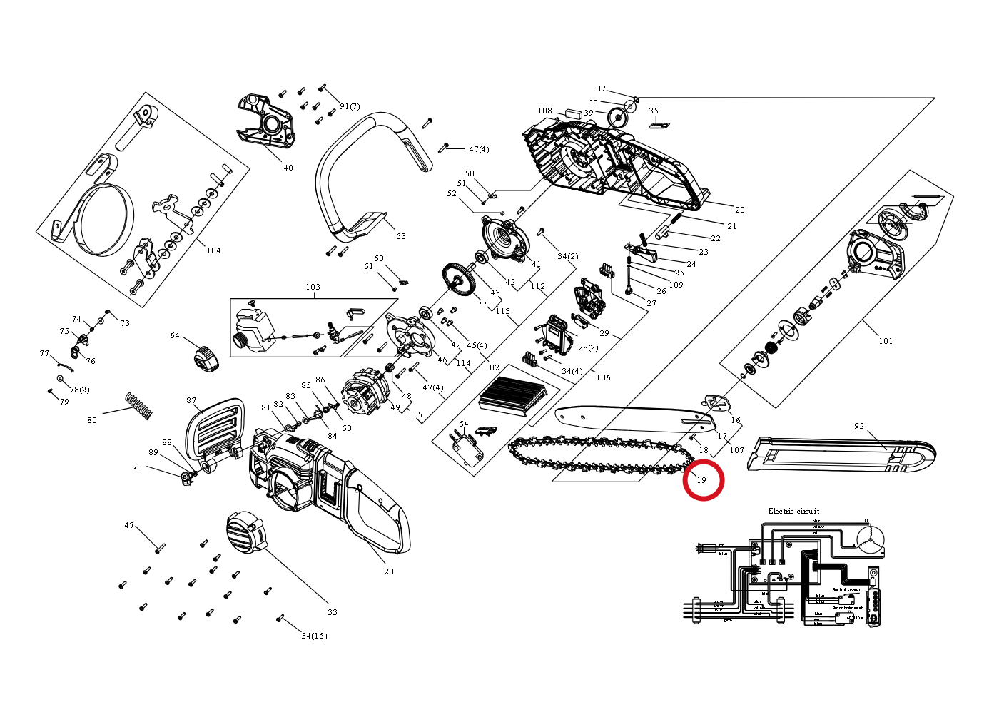 Kress Kette 59003114 – Position in der Explosionszeichnung