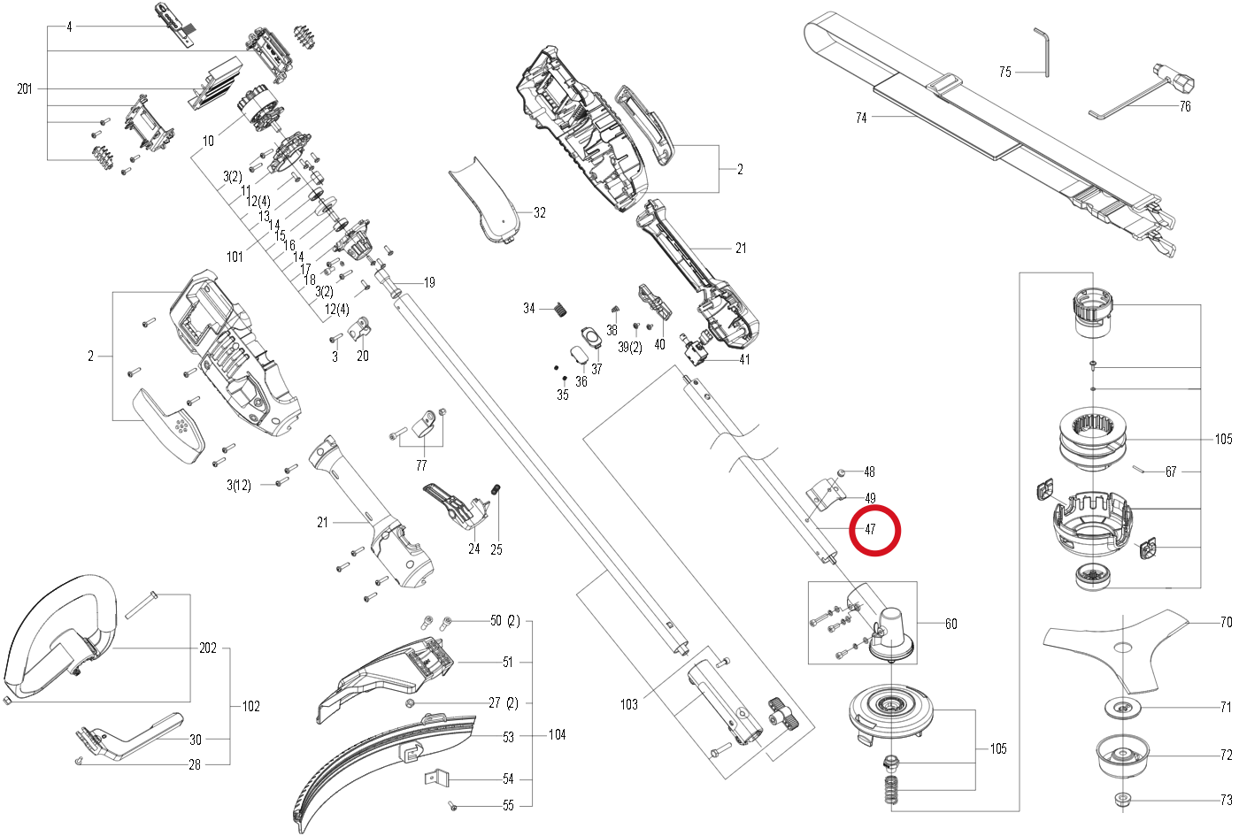 Kress Untere Stangenhülse 59003155 – Position in der Explosionszeichnung
