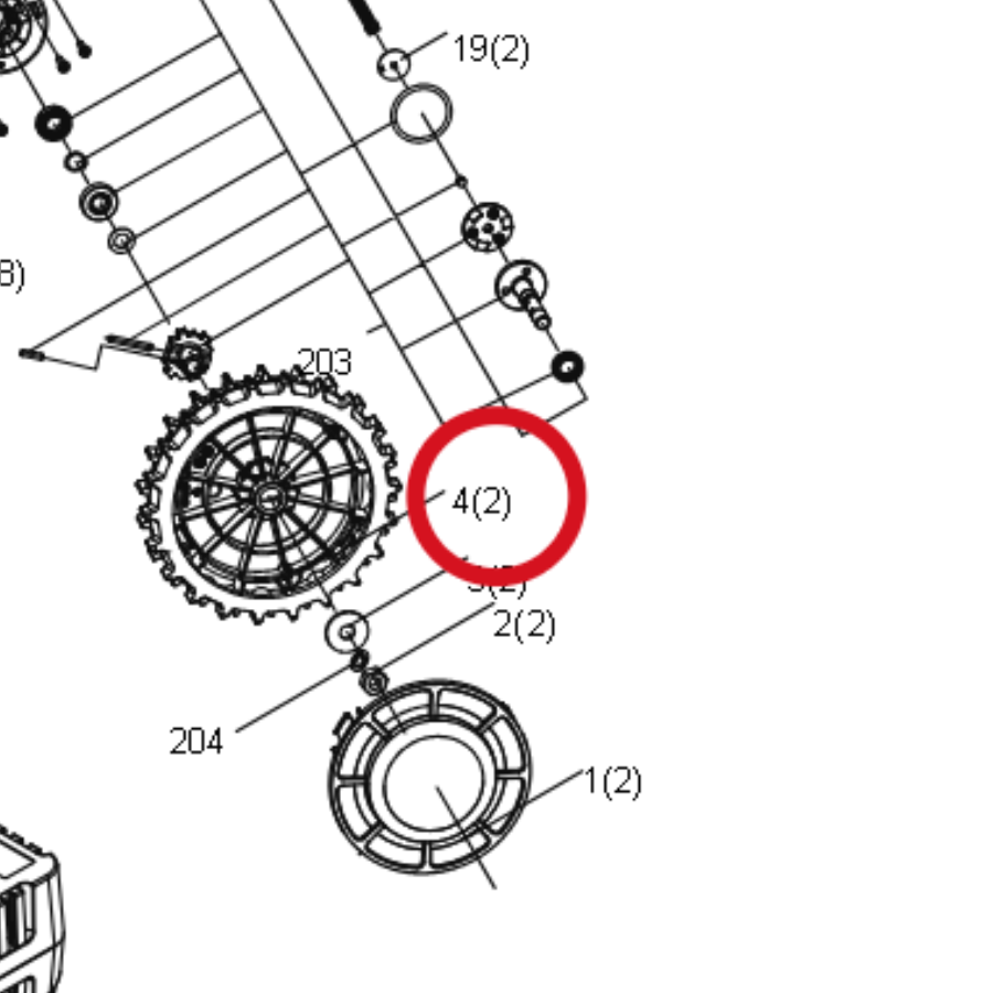Kress Hinterrad 59003633 – Position in der Explosionszeichnung