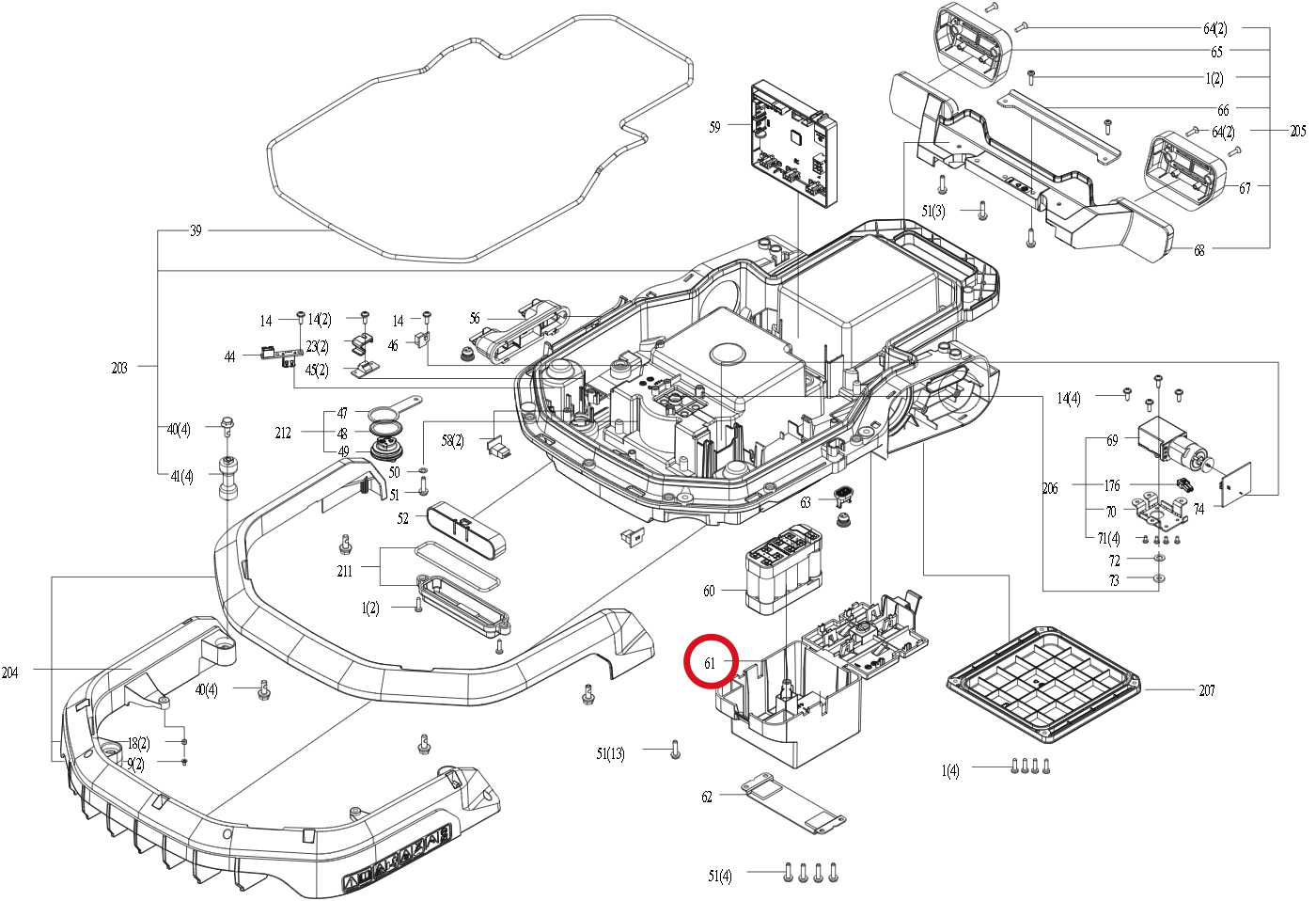 Kress Halterung 59003739 – Position in der Explosionszeichnung