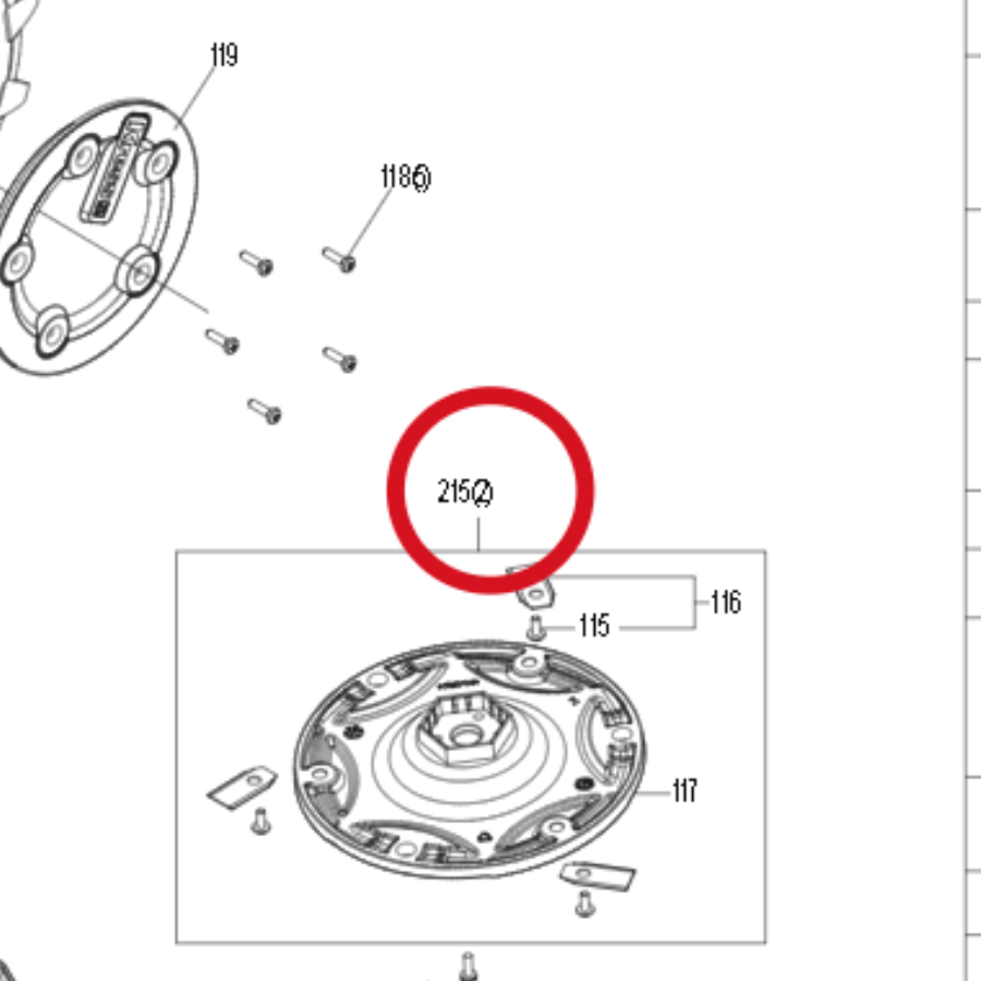 Kress Messerscheiben-Baugruppe 59003747 – Position in der Explosionszeichnung