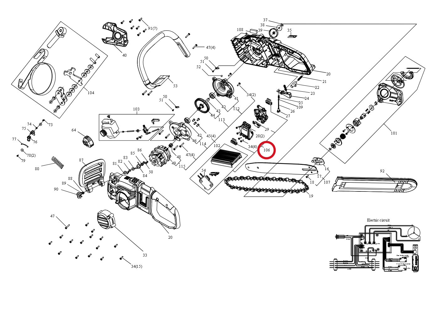 Kress Hauptplatine 59004053 – Position in der Explosionszeichnung
