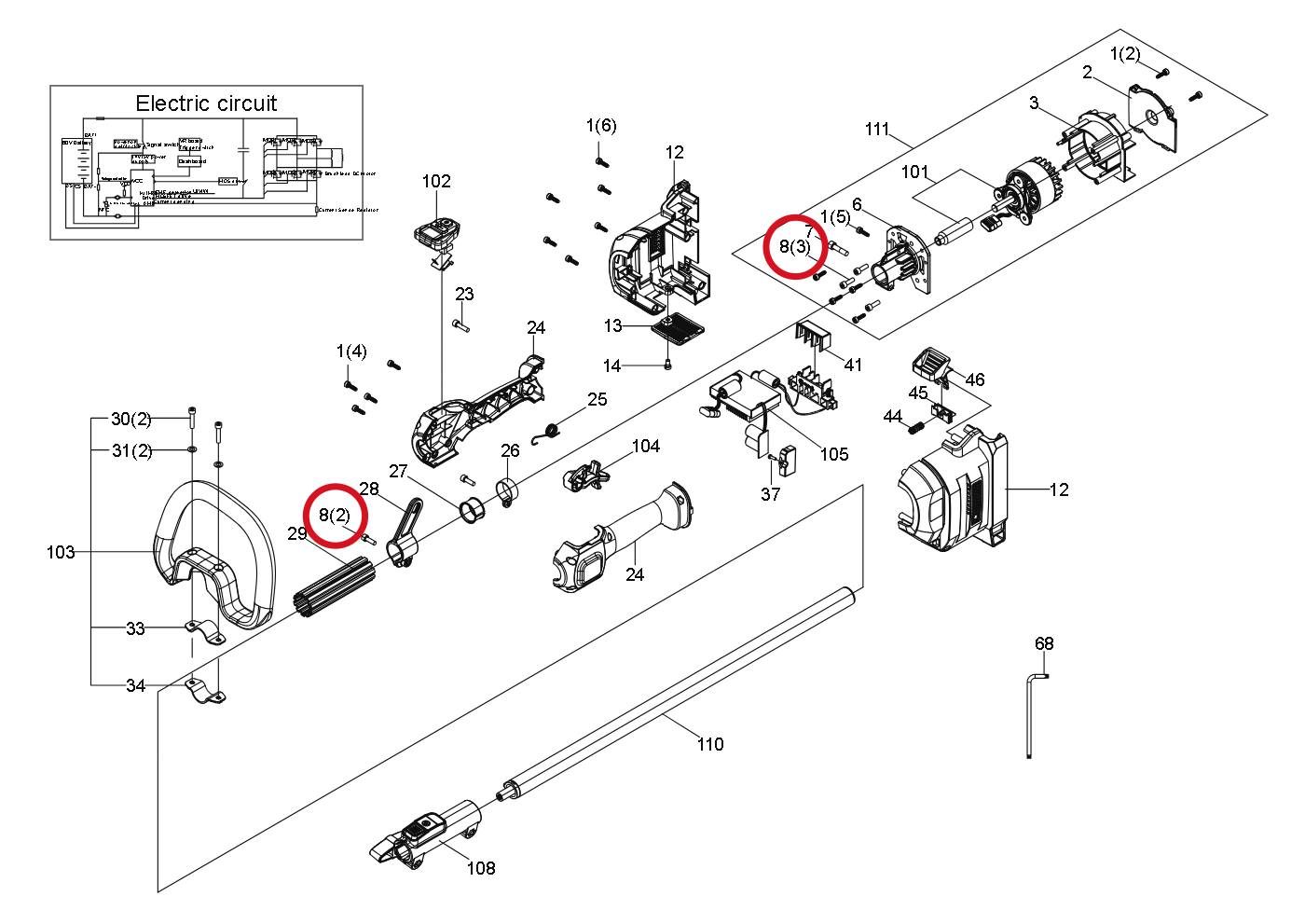 Kress Schraube M5x16 59004199 – Position in der Explosionszeichnung