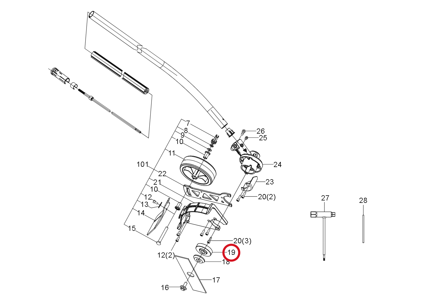 Kress Standortblock 59004209 – Position in der Explosionszeichnung