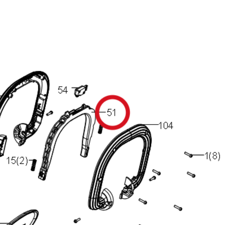 Kress Knopf am vorderen Griff 59004350 – Position in der Explosionszeichnung