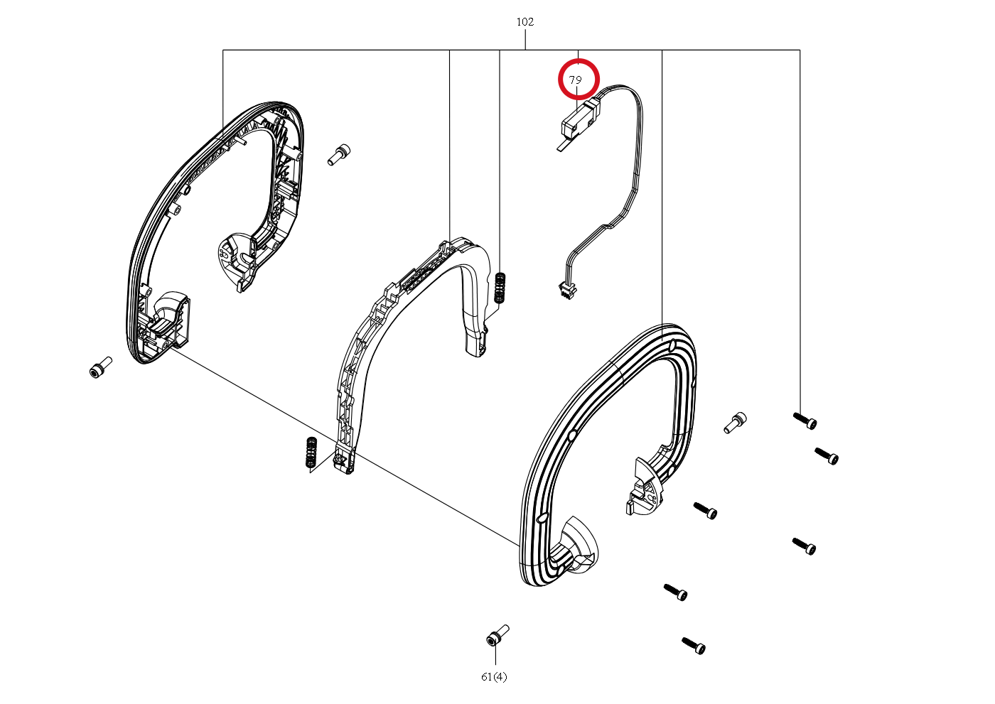 Kress Schalter 59004601 – Position in der Explosionszeichnung