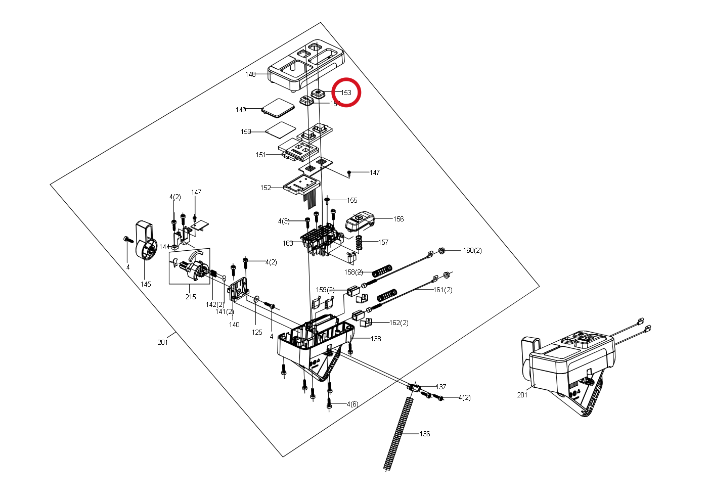 Kress Ein-/Ausschalter 59004692 – Position in der Explosionszeichnung